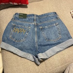 Wild Fable “Happy” embroidered High Waisted Shorts